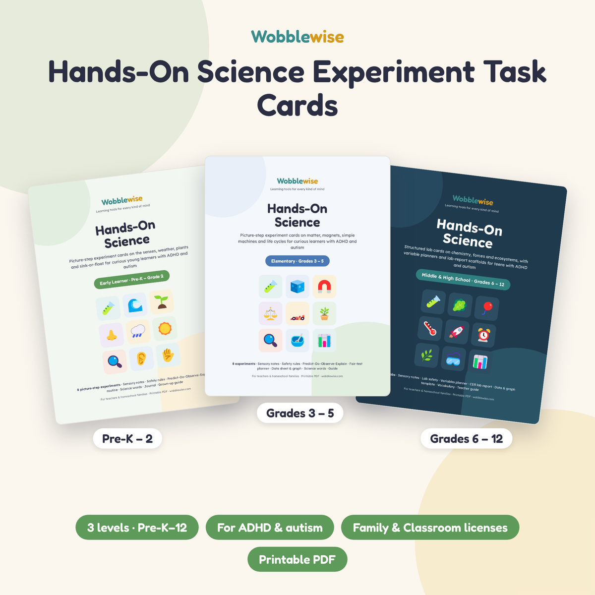 Hands-On Science Experiment Task Cards