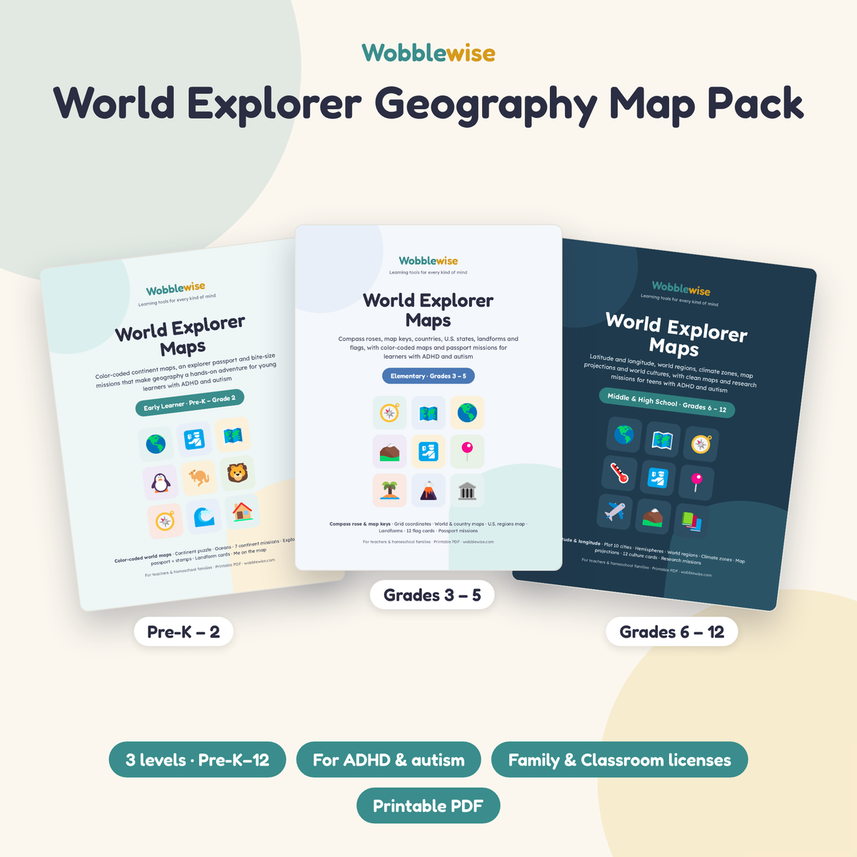 World Explorer Geography Map Pack