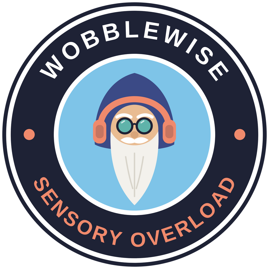 Wobblewise Sensory Overload emblem, navy