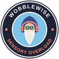 Wobblewise Sensory Overload emblem, navy
